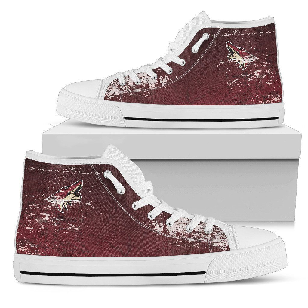 Grunge Vintage Logo Arizona Coyotes High Top Shoes Printed For Men And Women - Image 2