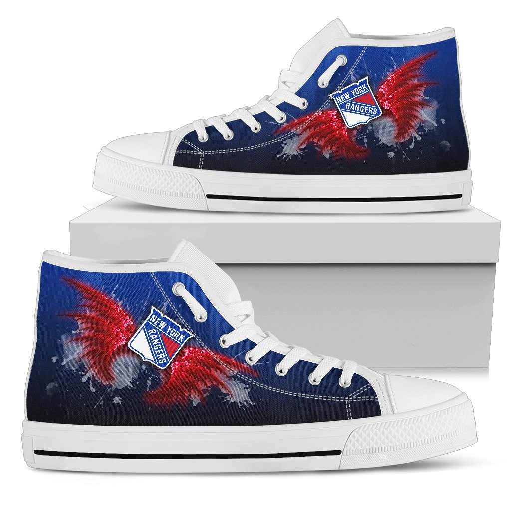 Angel Wings New York Rangers High Top Shoes Printed For Men And Women - Image 2