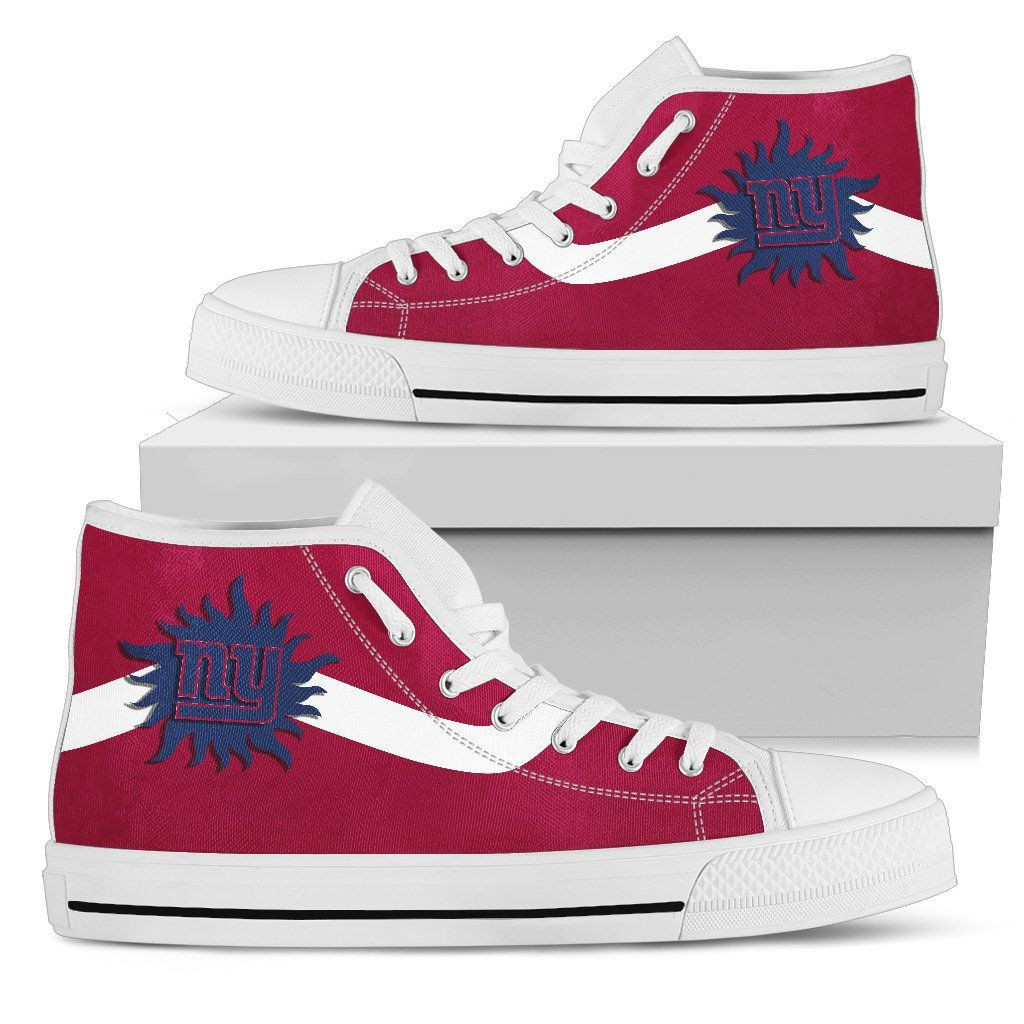 Simple Van Sun Flame New York Giants High Top Shoes Printed For Men And Women - Image 2