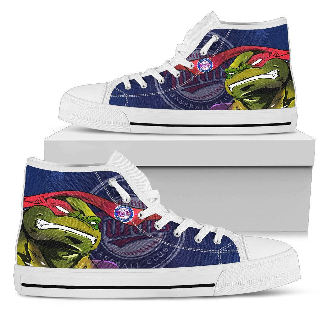 Turtle Minnesota Twins Ninja High Top Shoes Printed For Men And Women - Image 2