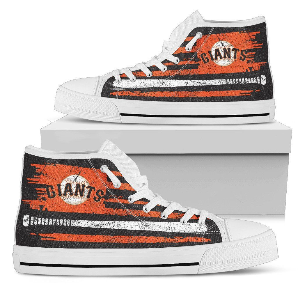 American Flag Vintage Baseball San Francisco Giants High Top Shoes Printed For Men And Women - Image 2