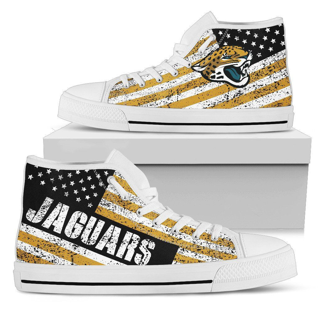 America Flag Italic Vintage Style Jacksonville Jaguars High Top Shoes Printed For Men And Women - Image 2