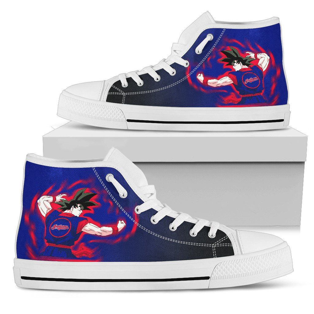 Cleveland Indians Goku Saiyan Power High Top Shoes Printed For Men And Women - Image 2