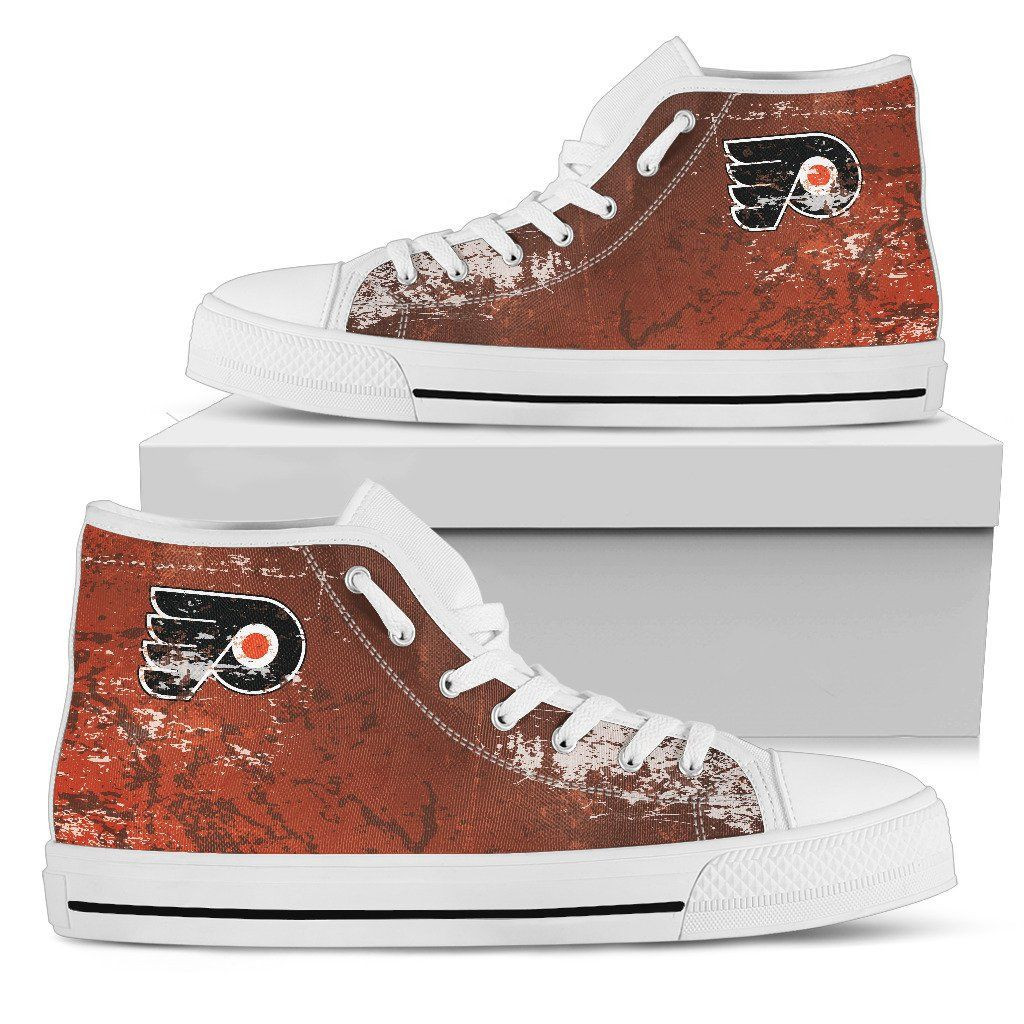 Grunge Vintage Logo Philadelphia Flyers High Top Shoes Printed For Men And Women - Image 2