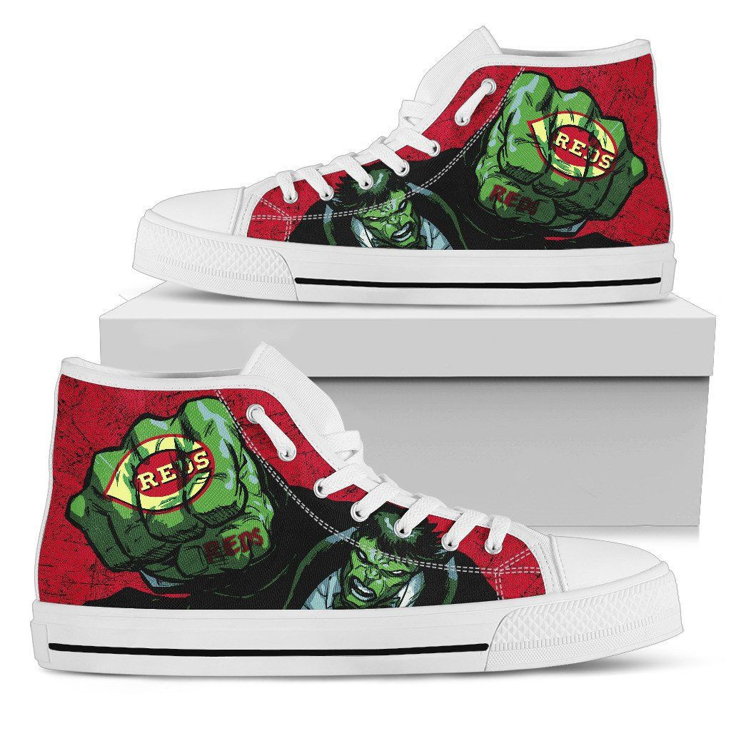 Hulk Punch Cincinnati Reds High Top Shoes Printed For Men And Women - Image 2