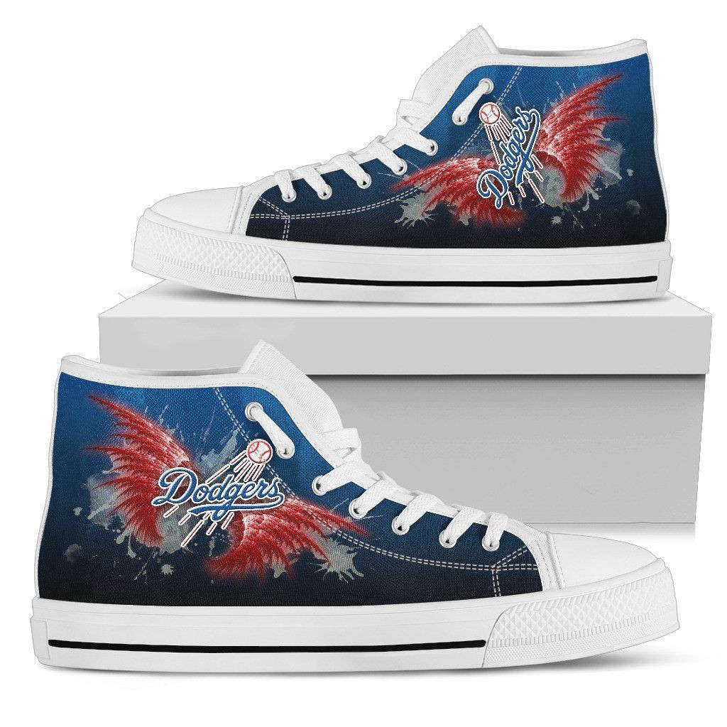 Angel Wings Los Angeles Dodgers High Top Shoes Printed For Men And Women - Image 2