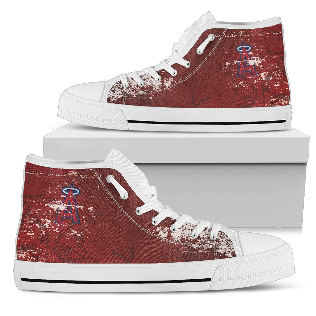 Grunge Vintage Logo Los Angeles Angels High Top Shoes Printed For Men And Women - Image 2
