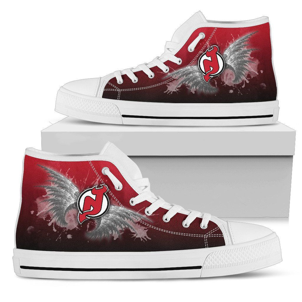 Angel Wings New Jersey Devils High Top Shoes Printed For Men And Women - Image 2