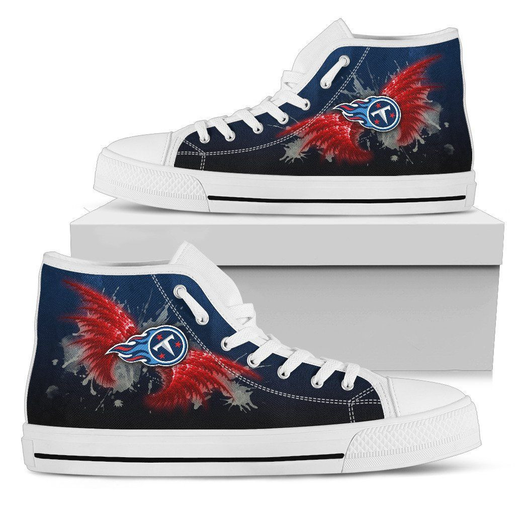 Angel Wings Tennessee Titans High Top Shoes Printed For Men And Women - Image 2