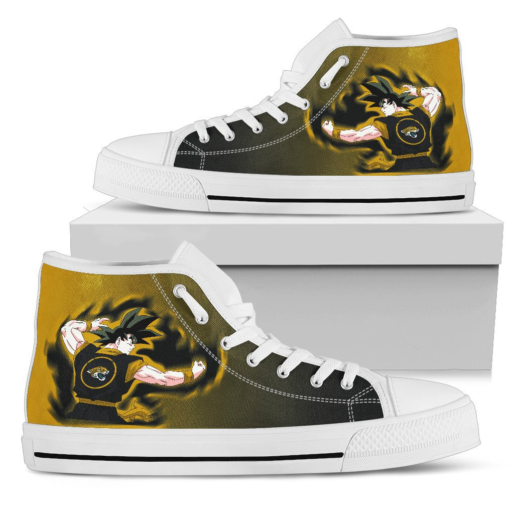 Son Goku Saiyan Power Jacksonville Jaguars High Top Shoes Printed For Men And Women - Image 2