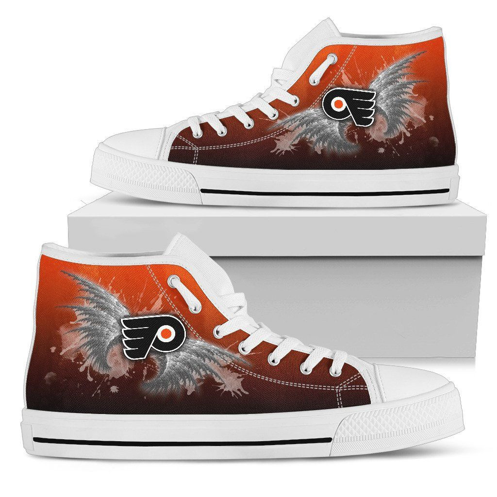 Angel Wings Philadelphia Flyers High Top Shoes Printed For Men And Women - Image 2