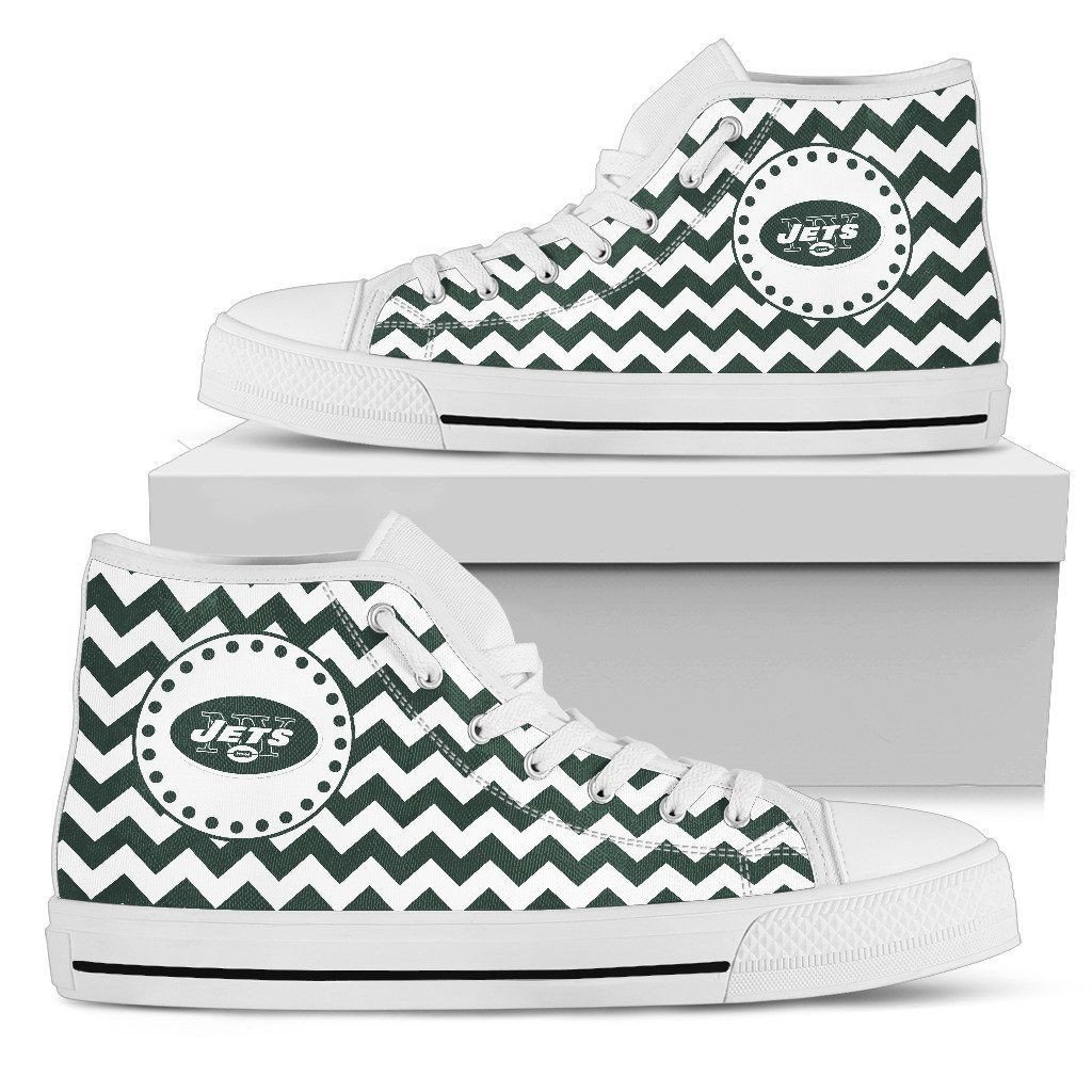 Chevron Broncos New York Jets High Top Shoes Printed For Men And Women - Image 2