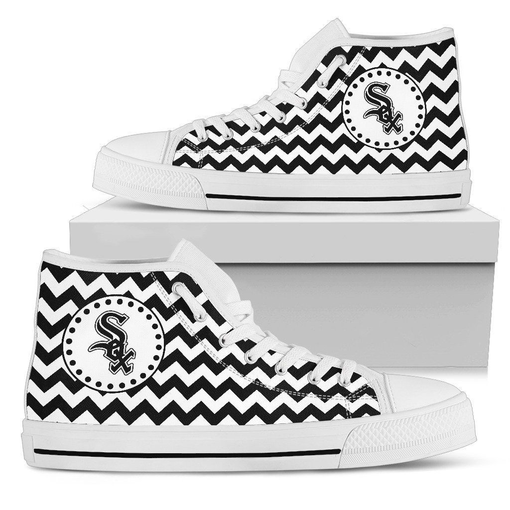 Chevron Broncos Chicago White Sox High Top Shoes Printed For Men And Women - Image 2