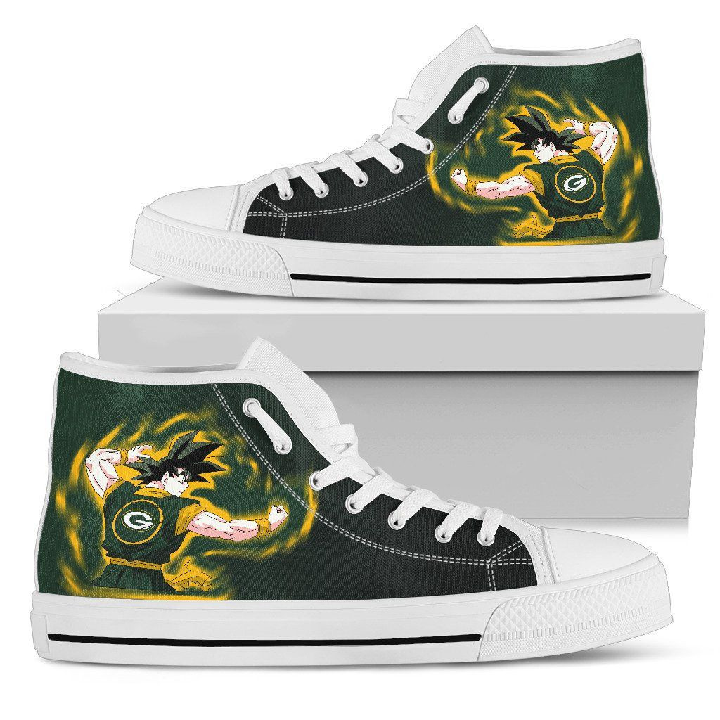 Son Goku Saiyan Power Green Bay Packers High Top Shoes Printed For Men And Women - Image 2