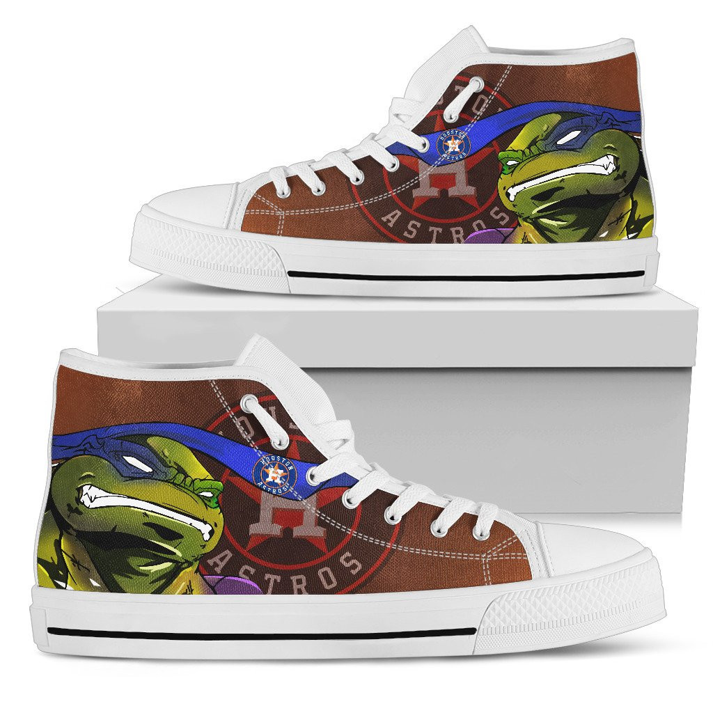 Turtle Houston Astros Ninja High Top Shoes Printed For Men And Women - Image 2