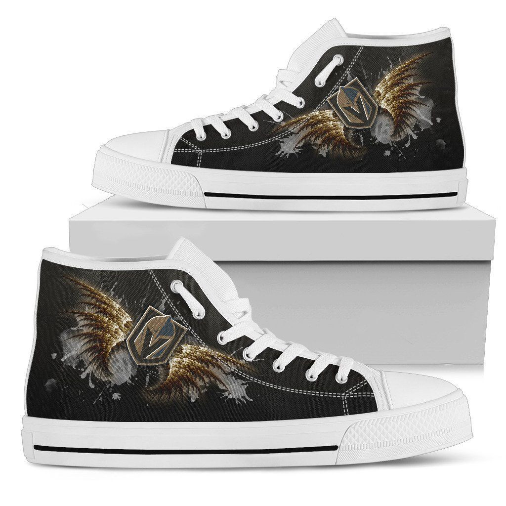 Angel Wings Vegas Golden Knights High Top Shoes Printed For Men And Women - Image 2