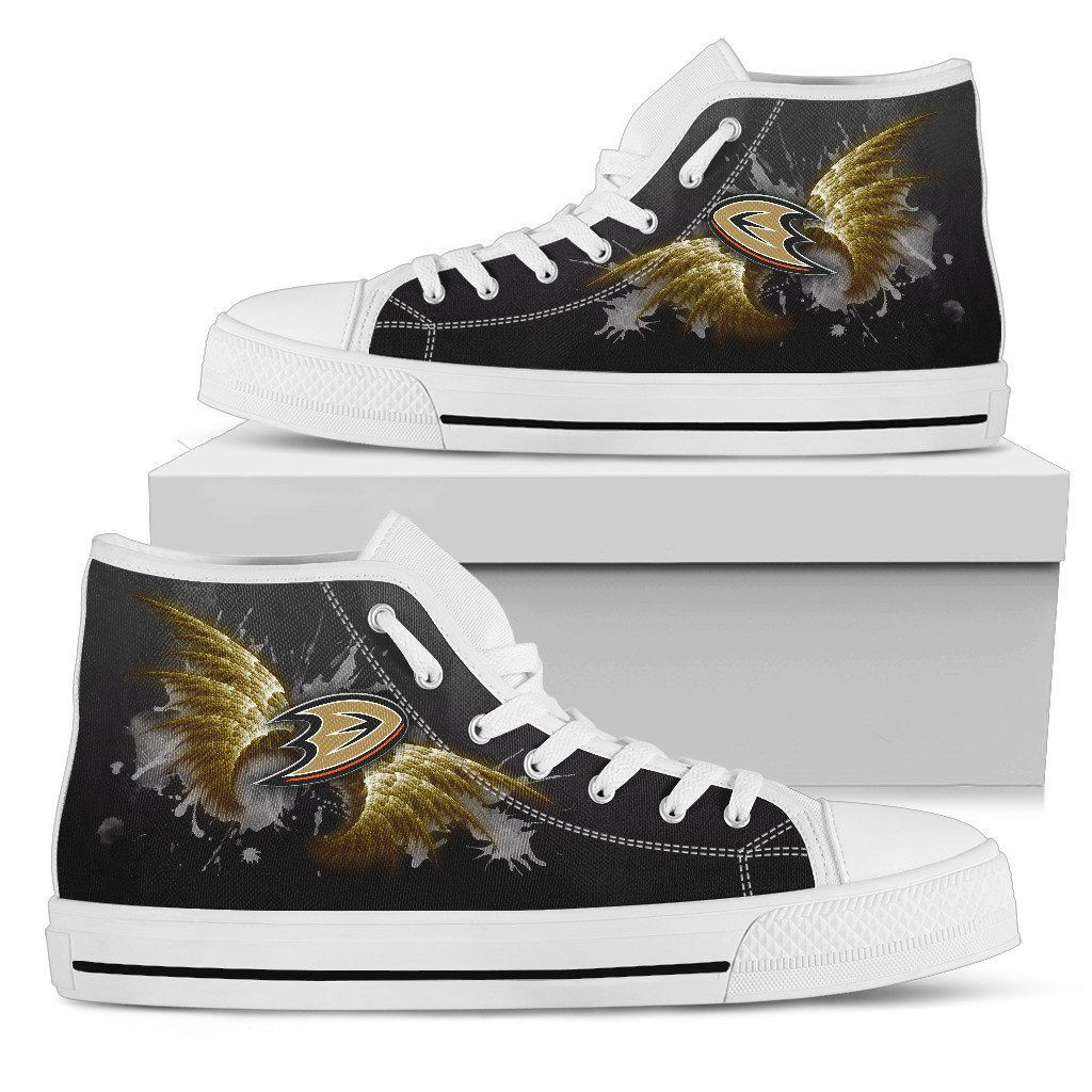 Angel Wings Anaheim Ducks High Top Shoes Printed For Men And Women - Image 2