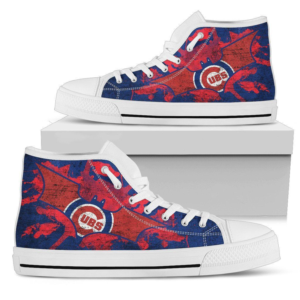 Batman Style Chicago Cubs High Top Shoes Printed For Men And Women - Image 2