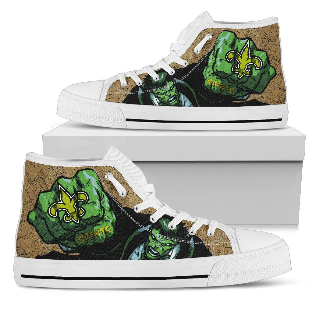 Hulk Punch New Orleans Saints High Top Shoes Printed For Men And Women - Image 2