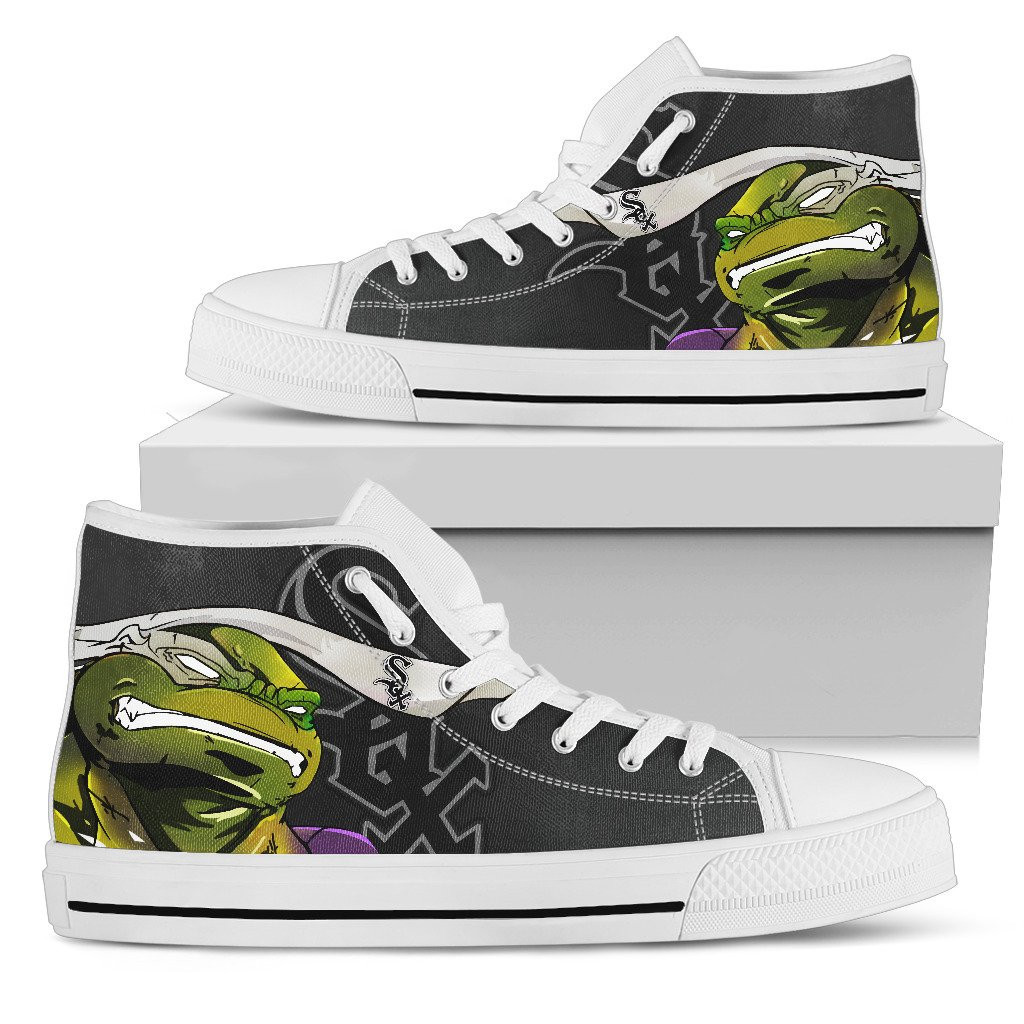 Turtle Chicago White Sox Ninja High Top Shoes Printed For Men And Women - Image 2