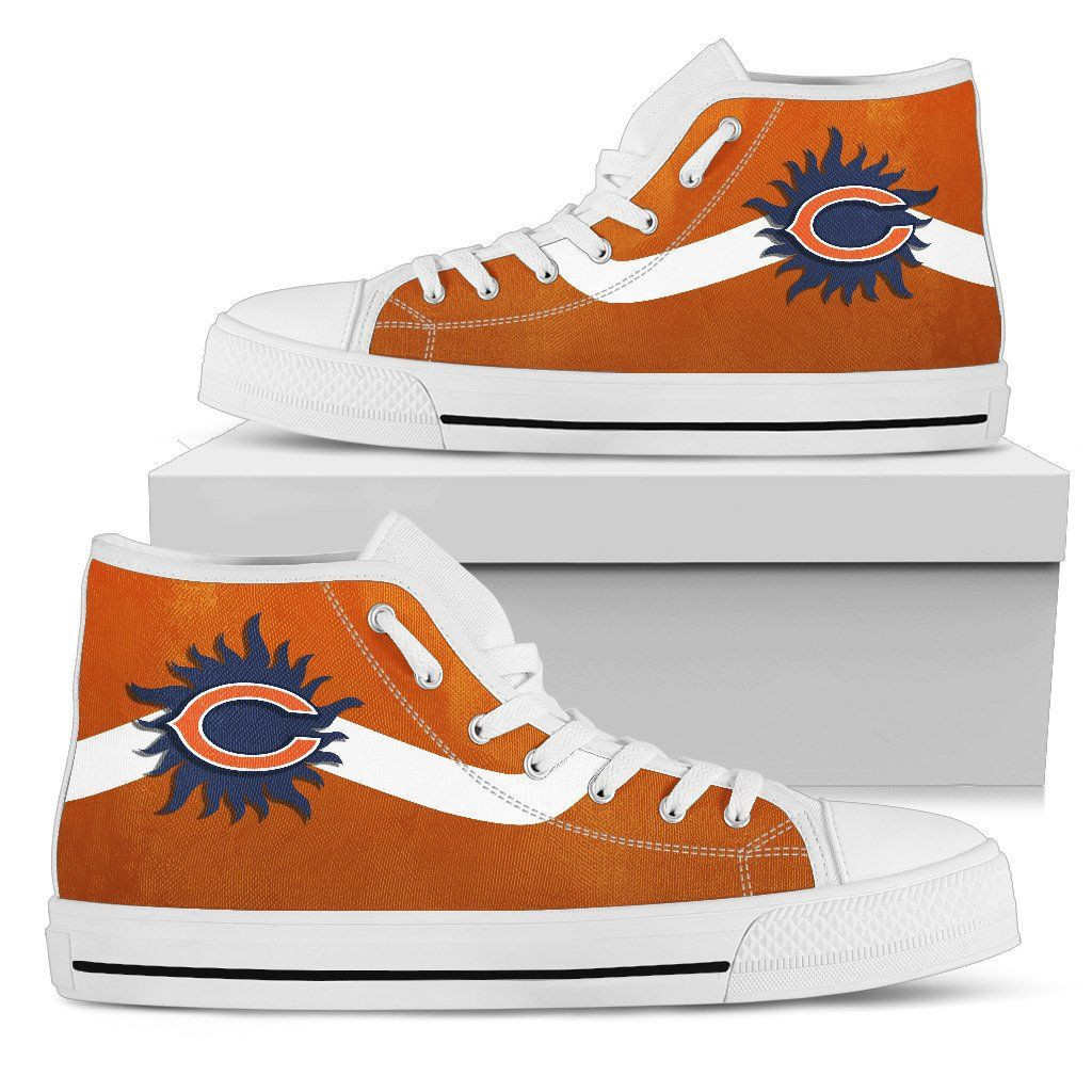 Simple Van Sun Flame Chicago Bears High Top Shoes Printed For Men And Women - Image 2
