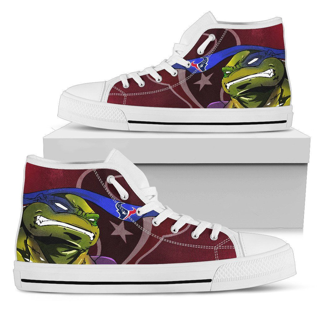 Turtle Houston Texans Ninja High Top Shoes Printed For Men And Women - Image 2