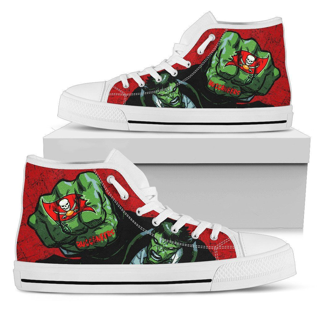 Hulk Punch Tampa Bay Buccaneers High Top Shoes Printed For Men And Women - Image 2