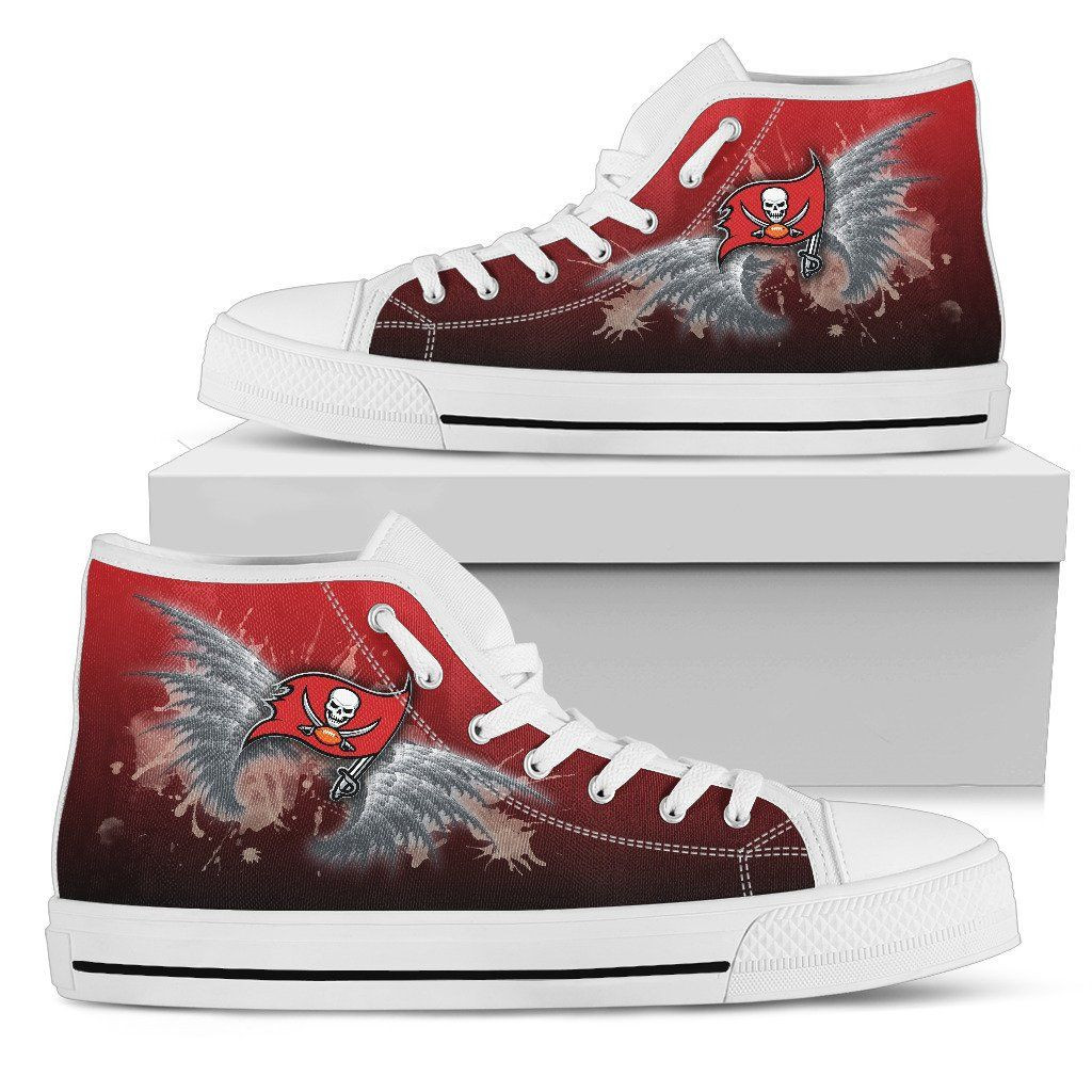Angel Wings Tampa Bay Buccaneers High Top Shoes Printed For Men And Women - Image 2