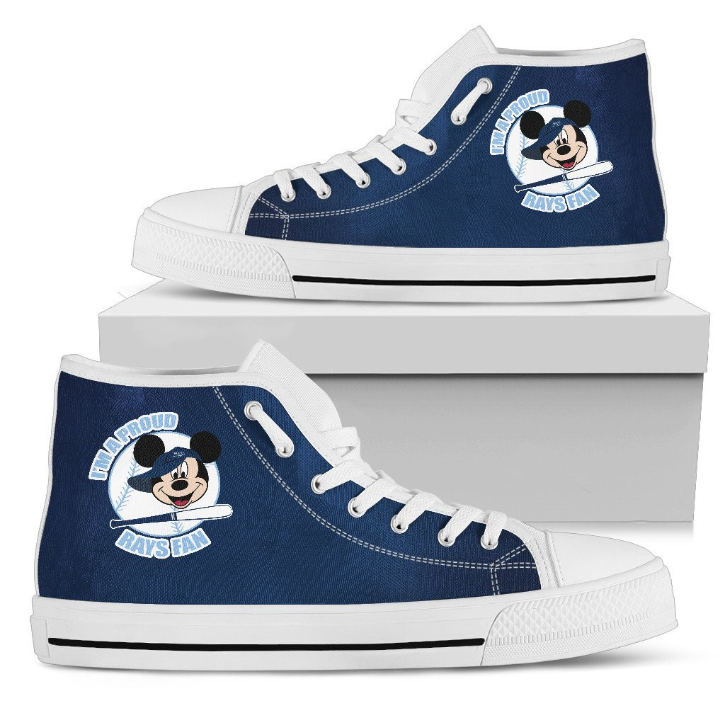 Tampa Bay Rays Fan Mickey Circle High Top Shoes Printed For Men And Women - Image 2