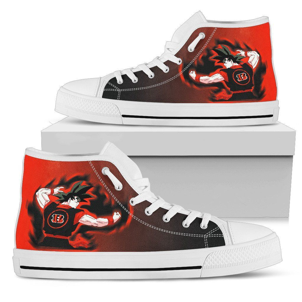 Son Goku Saiyan Power Cincinnati Bengals High Top Shoes Printed For Men And Women - Image 2