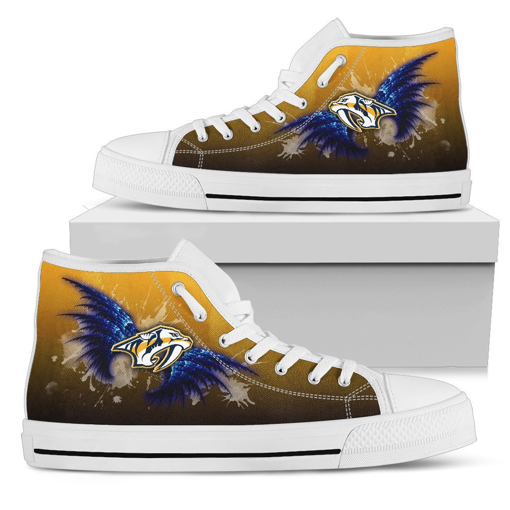 Angel Wings Nashville Predators High Top Shoes Printed For Men And Women - Image 2