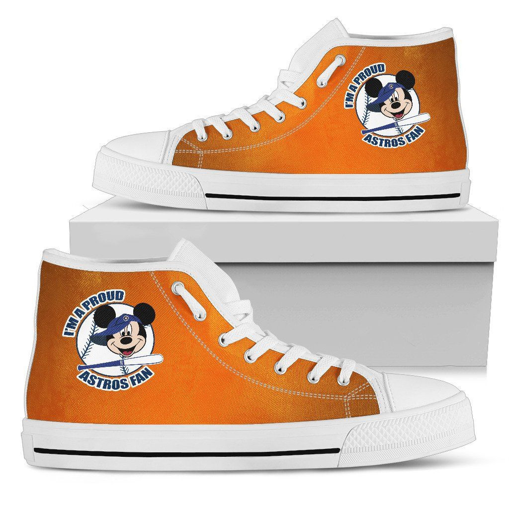 Houston Astros Fan Mickey Circle High Top Shoes Printed For Men And Women - Image 2