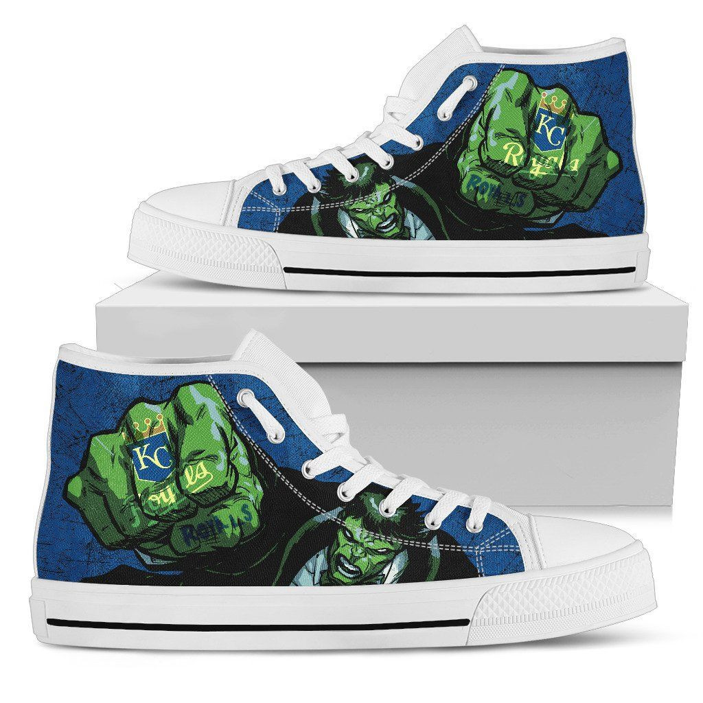 Hulk Punch Kansas City Royals High Top Shoes Printed For Men And Women - Image 2