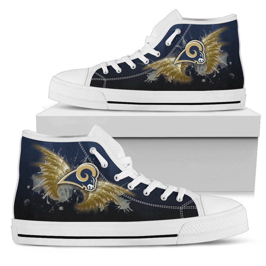 Angel Wings Los Angeles Rams High Top Shoes Printed For Men And Women - Image 2