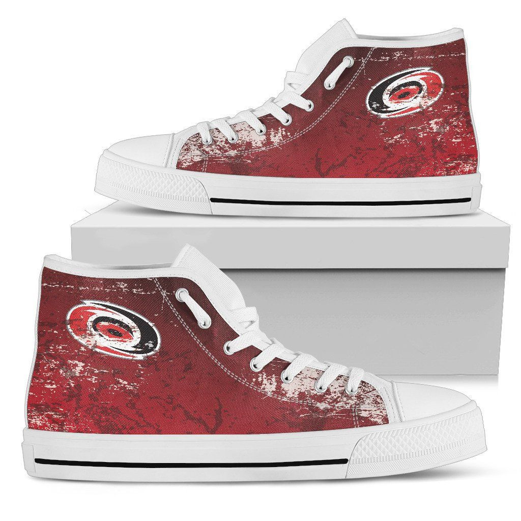 Grunge Vintage Logo Carolina Hurricanes High Top Shoes Printed For Men And Women - Image 2