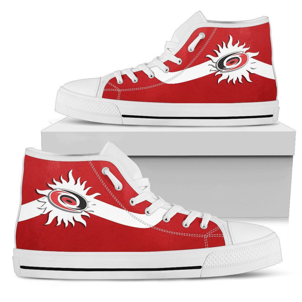 Simple Van Sun Flame Carolina Hurricanes High Top Shoes Printed For Men And Women - Image 2