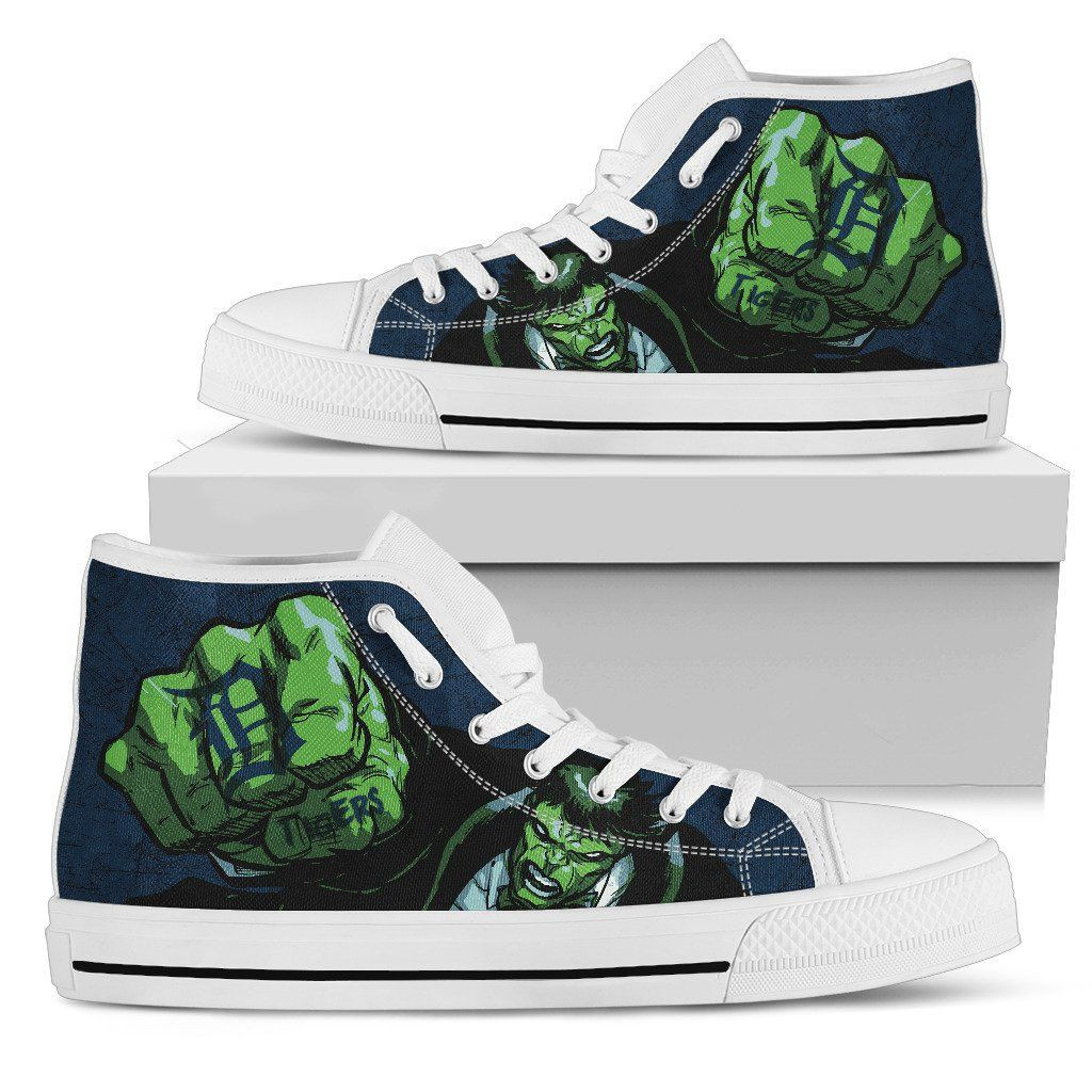 Hulk Punch Detroit Tigers High Top Shoes Printed For Men And Women - Image 2