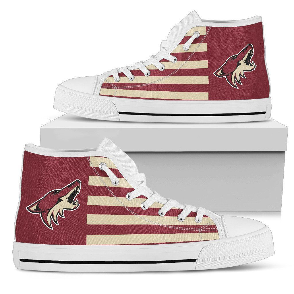 American Flag Arizona Coyotes High Top Shoes Printed For Men And Women - Image 2
