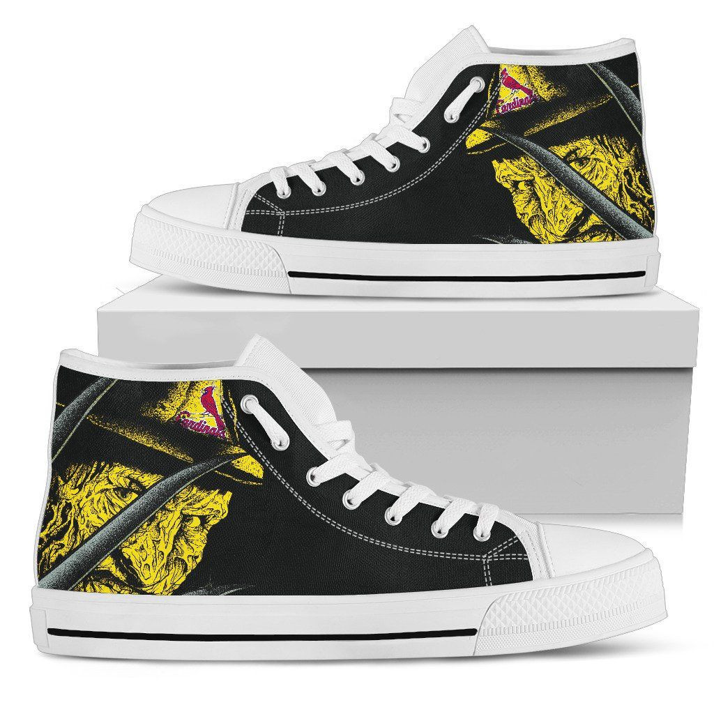 St. Louis Cardinals Nightmare Freddy Colorful High Top Shoes Printed For Men And Women - Image 2