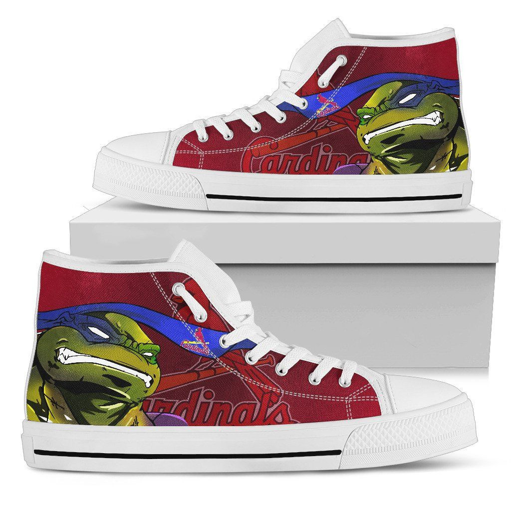 Turtle St. Louis Cardinals Ninja High Top Shoes Printed For Men And Women - Image 2