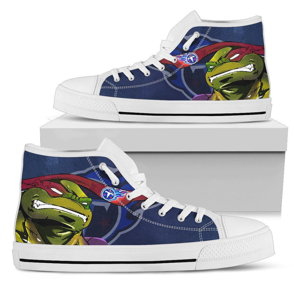 Turtle Tennessee Titans Ninja High Top Shoes Printed For Men And Women - Image 2