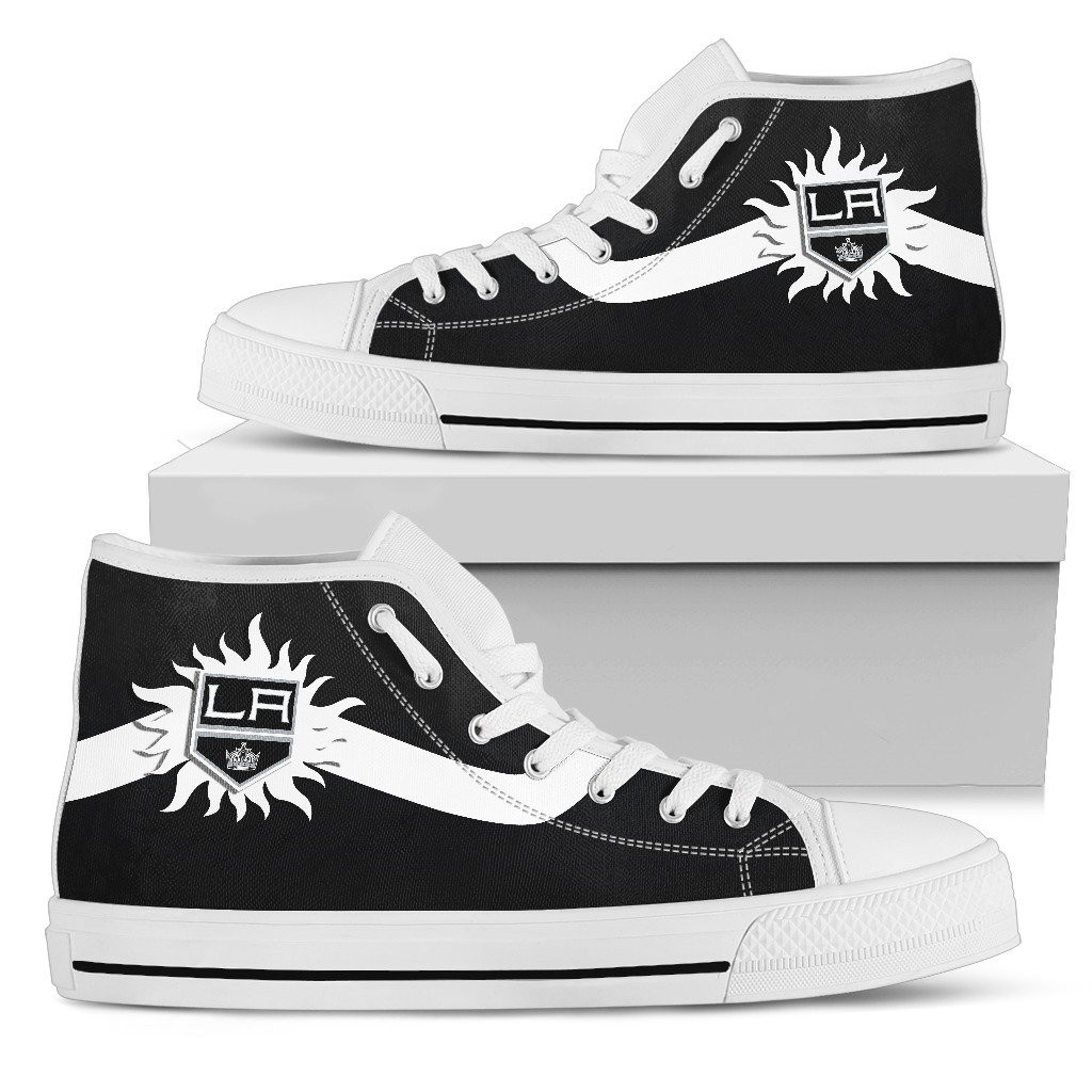 Simple Van Sun Flame Los Angeles Kings High Top Shoes Printed For Men And Women - Image 2