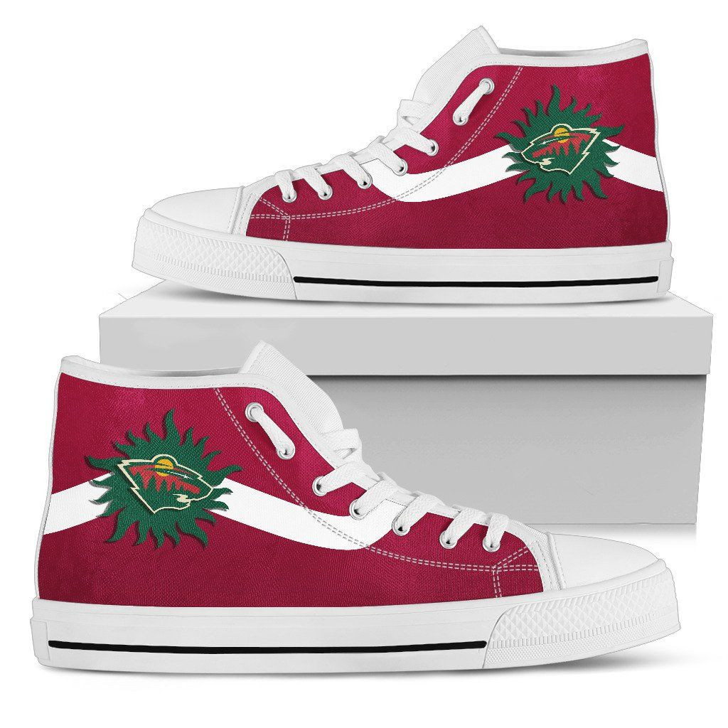 Simple Van Sun Flame Minnesota Wild High Top Shoes Printed For Men And Women - Image 2