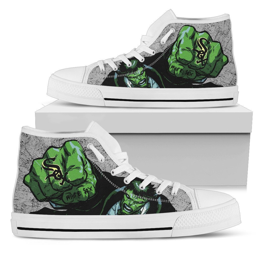 Hulk Punch Chicago White Sox High Top Shoes Printed For Men And Women - Image 2