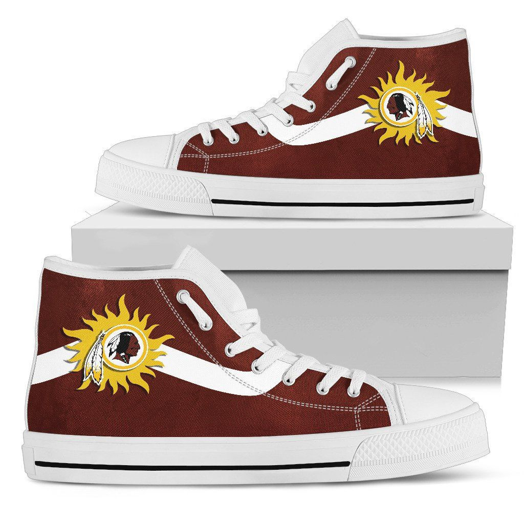 Simple Van Sun Flame Washington Redskins Top Shoes Printed For Men And Women And Kids - Image 2