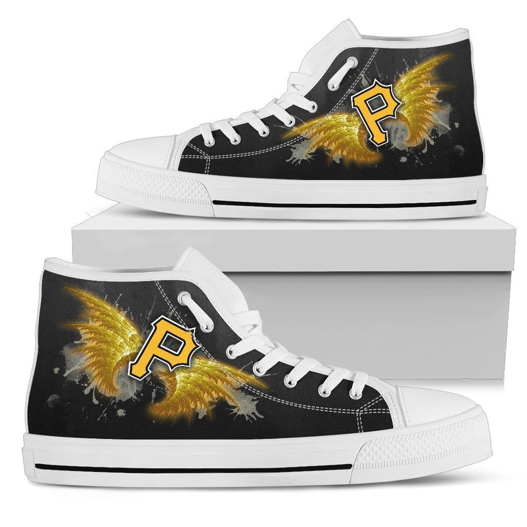 Angel Wings Pittsburgh Pirates High Top Shoes Printed For Men And Women - Image 2