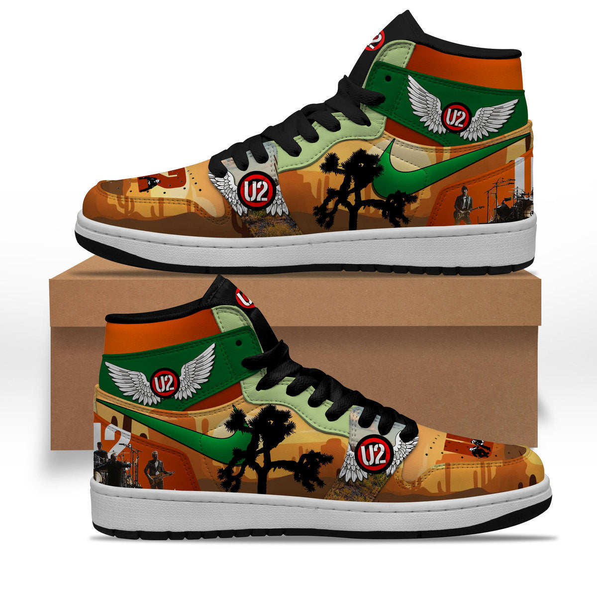 Hino AJ1 High Sneakers Shoes Printed Sport For Men And Women - Image 2