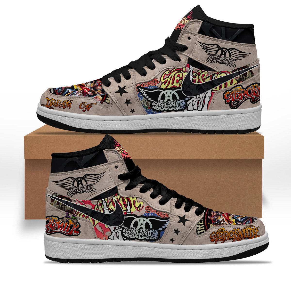 Cadillac AJ1 High Sneakers Shoes Printed Sport For Men And Women - Image 2