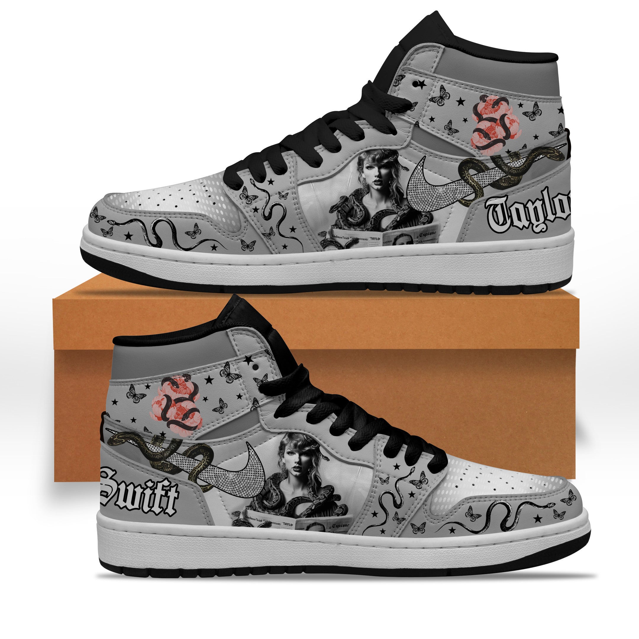 Mitsubishi Fuso AJ1 High Sneakers Shoes Printed Sport For Men And Women - Image 2