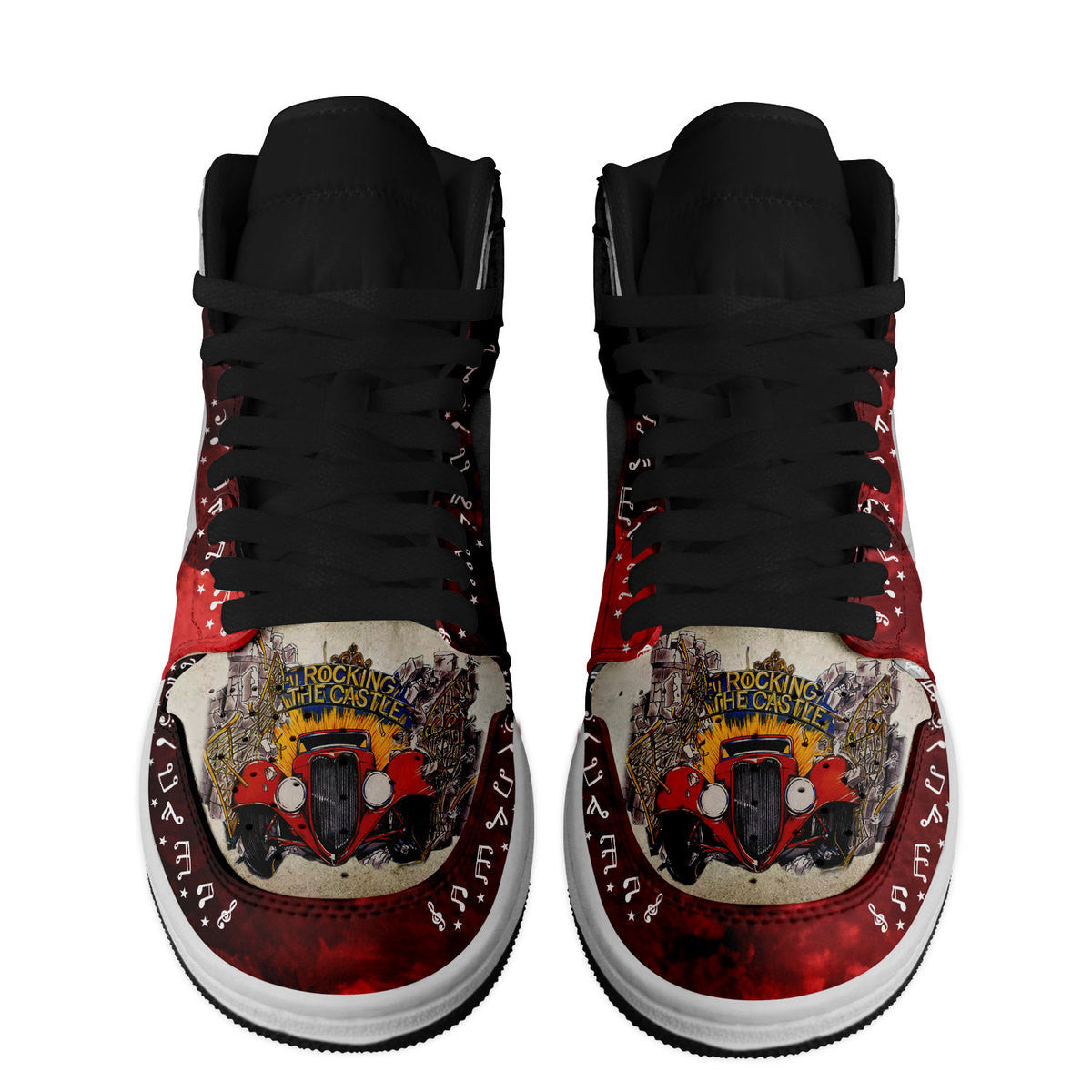 Audi AJ1 High Sneakers Shoes Printed Sport For Men And Women - Image 3